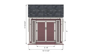 10x10 garden shed front side preview