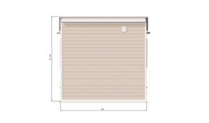 10x10 lean to garden shed back side preview