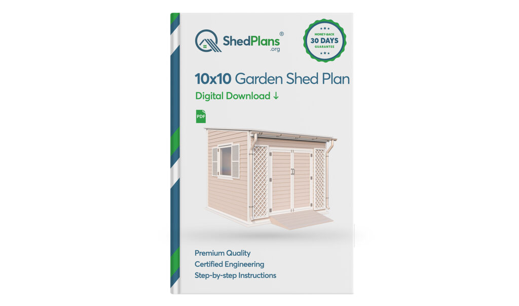 10x10 lean to garden shed plans product