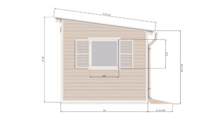 10x10 lean to garden shed right side preview
