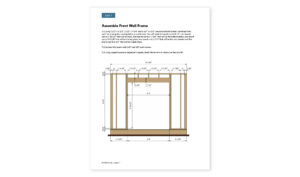 10x10 lean to storage shed front wall framing