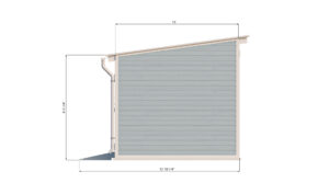 10x10 lean to storage shed left side preview