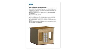 10x10 office shed door installation