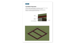 10x10 office shed foundation