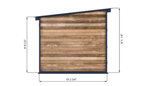 10x10 office shed left side preview