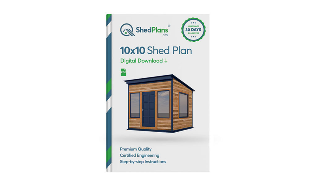 10x10 office shed plan product