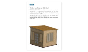 10x10 office shed window installation