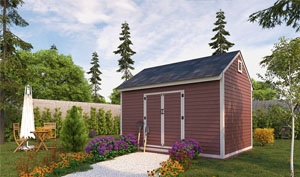 10x10 gable storage shed plans