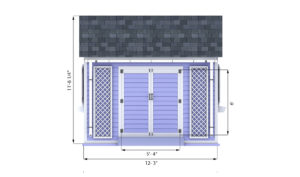 10x12 garden shed front side preview