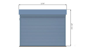 10x12 lean to office shed back side preview