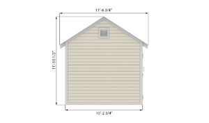 10x12 storage shed side preview