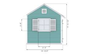 10x16 garden shed side preview