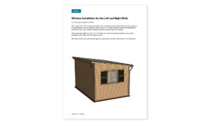 10x16 lean to storage shed window installation