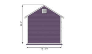 10x16 storage shed side preview