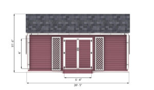 10x20 garden shed front side preview