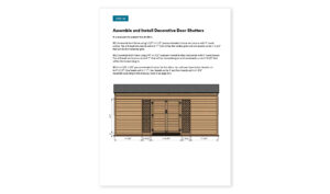 10x20 lean to garden shed door shutters installation