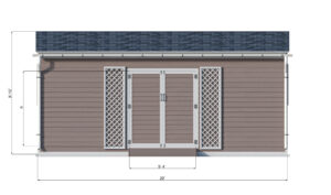 10x20 lean to garden shed front side preview