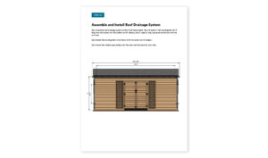 10x20 lean to garden shed roof drainage installation