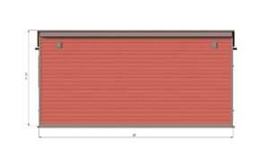 10x20 lean to storage shed back side preview