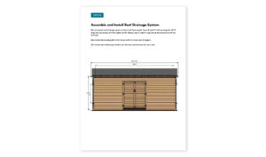10x20 lean to storage shed roof drainage installation