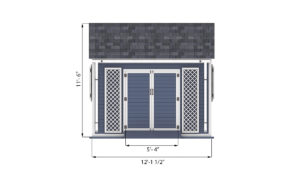12x12 garden shed front side preview
