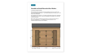 12x12 lean to garden shed decorative door shutters assembly