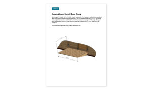 12x12 lean to storage shed door ramp assembly