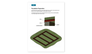 12x12 lean to storage shed foundation preparation