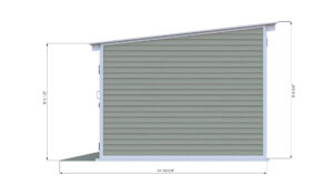 12x12 lean to storage shed left side preview