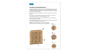 12x14 gable garden shed door assembly