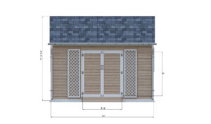 12x14 gable garden shed front side preview