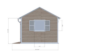 12x14 gable garden shed left side preview