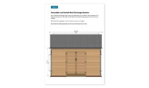 12x14 gable storage shed roof drainage system