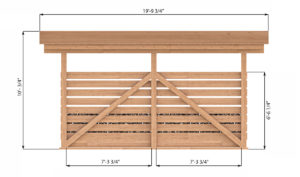 12x16 firewood shed back side preview