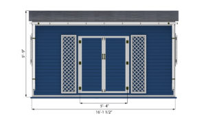 12x16 garden shed front side preview