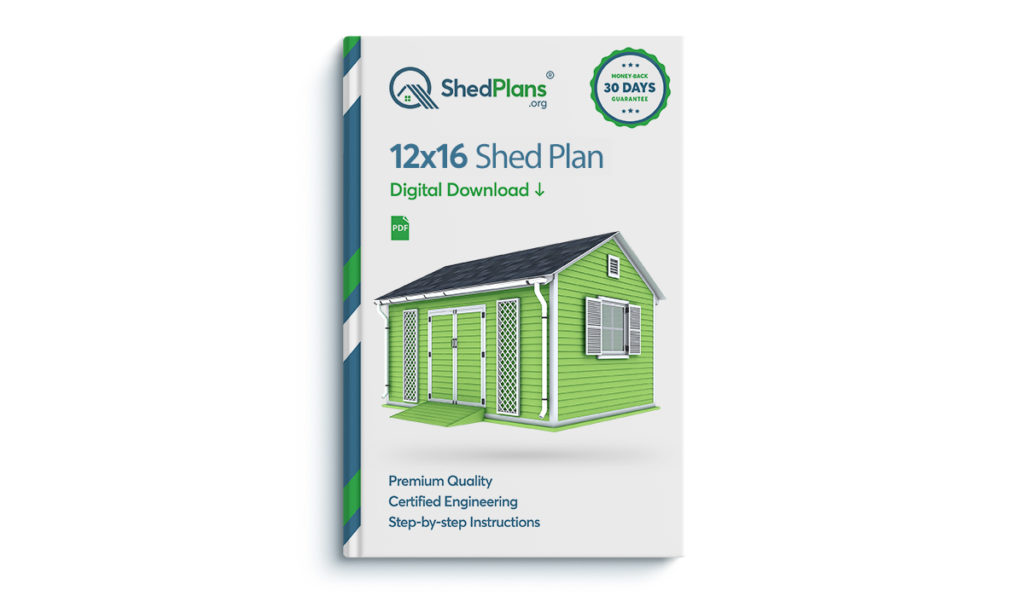 12x16 garden shed plan view