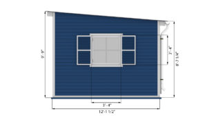 12x16 garden shed side preview