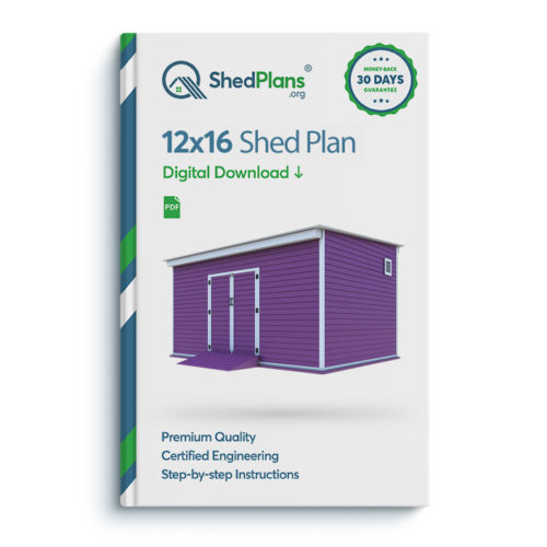 12x16 storage shed plan