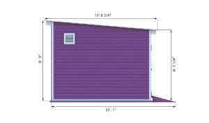 12x16 storage shed side preview