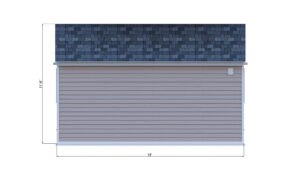 12x18 gable garden shed back side preview