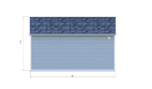 12x18 gable storage shed back side preview
