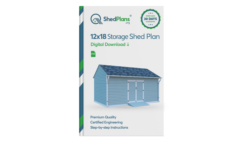 12x18 gable storage shed plans product