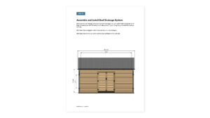 12x18 gable storage shed roof drainage system