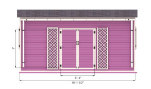 12x18 garden shed front side preview