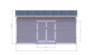 12x18 lean to storage shed front side preview