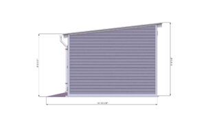 12x18 lean to storage shed left side preview