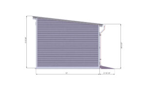 12x18 lean to storage shed right side preview