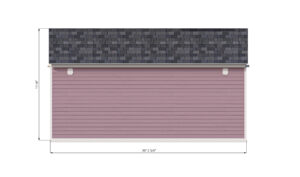 12x20 gable storage shed back side preview