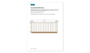 12x20 gable storage shed back wall framing