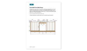 12x20 gable storage shed front wall framing